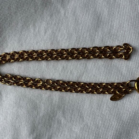 Chanel Woven/Quilted (Matelassé) CC Pendant Necklace—Rope Twist CC Pendant - Picture 5 of 6